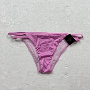 Victoria’s Secret Pink Double Strap Bikini Bottoms, Size Large